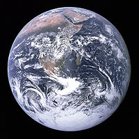 Fotografía de la Tierra vista desde el espacio