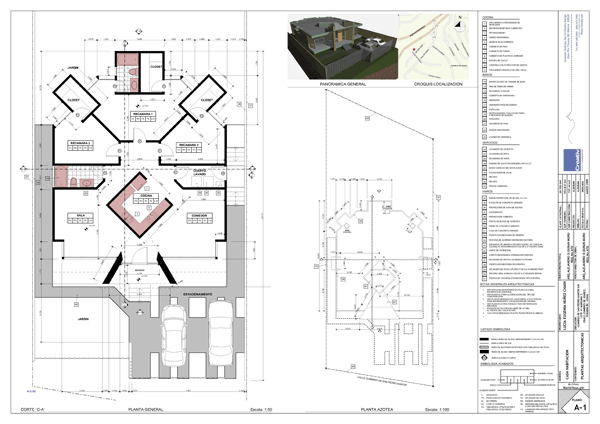 Plano de proyecto de una vivienda