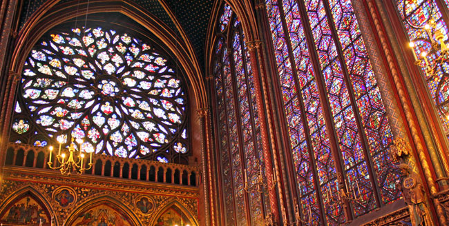 Vitral de Sainte Chapelle, París