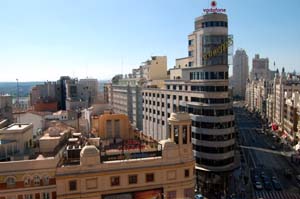 Vista de la Plaza de Callao de Madrid.