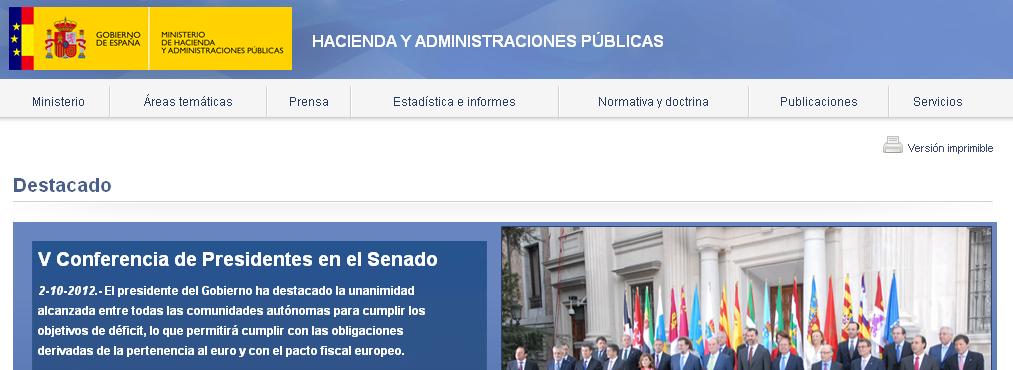 Ministerio de Hacienda y Admones. Públicas