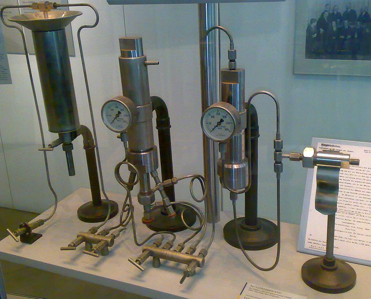 Dispositivo usado por Fritz Haber para obtener el amoníaco.