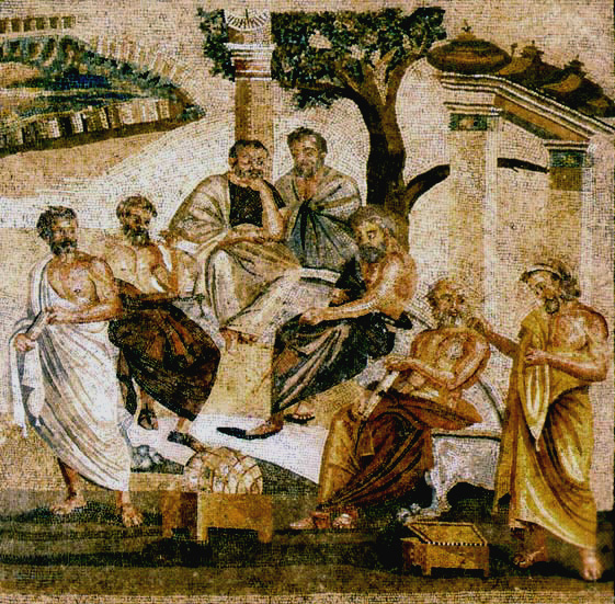 Mosaico, la Academia de Platon