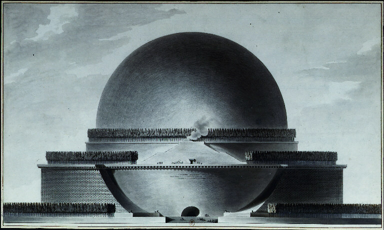Boullée- Monumento funerario a Isaac Newton, 1784