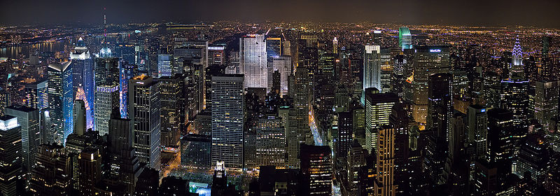 View of the Midtown Manhattan skyline, looking north from the Empire State Building