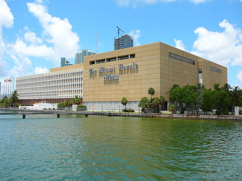 The Miami Herald headquarters in Downtown Miami