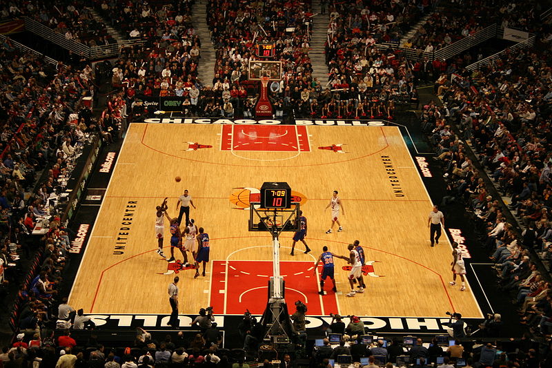 Luol Deng takes a shot in a game against the Knicks