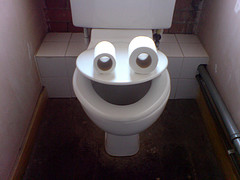Toilet saying hello.