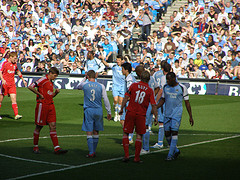 Imagen de un partido Manchester City-Liverpool