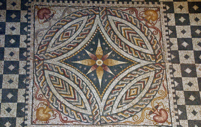 Mosaico romano en el museo de arte romano de Mérida