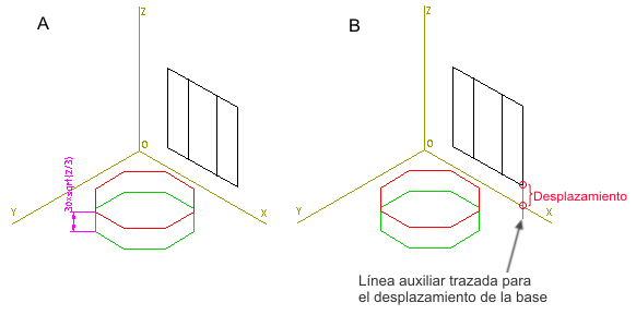 Isométrica del prisma recto 3