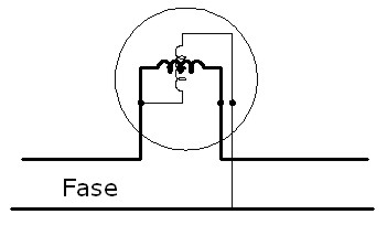 Esquema de conexión de un vatímetro