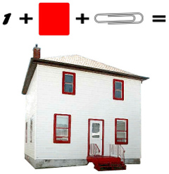 1€ + una tarjeta + un clip = una casa