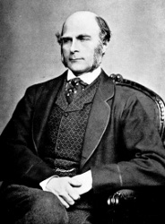 Retrato de Galton en 1850