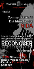 Cartel anunciador de la conmemoración del día mundial del sida